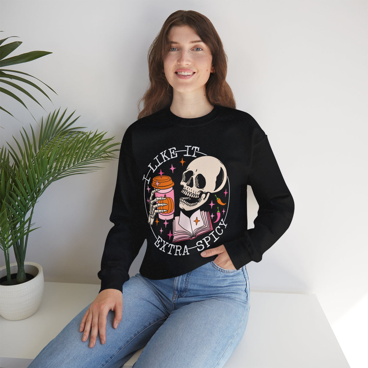 I Like It Extra Spicy Unisex Heavy Blend™ Crewneck Sweatshirt