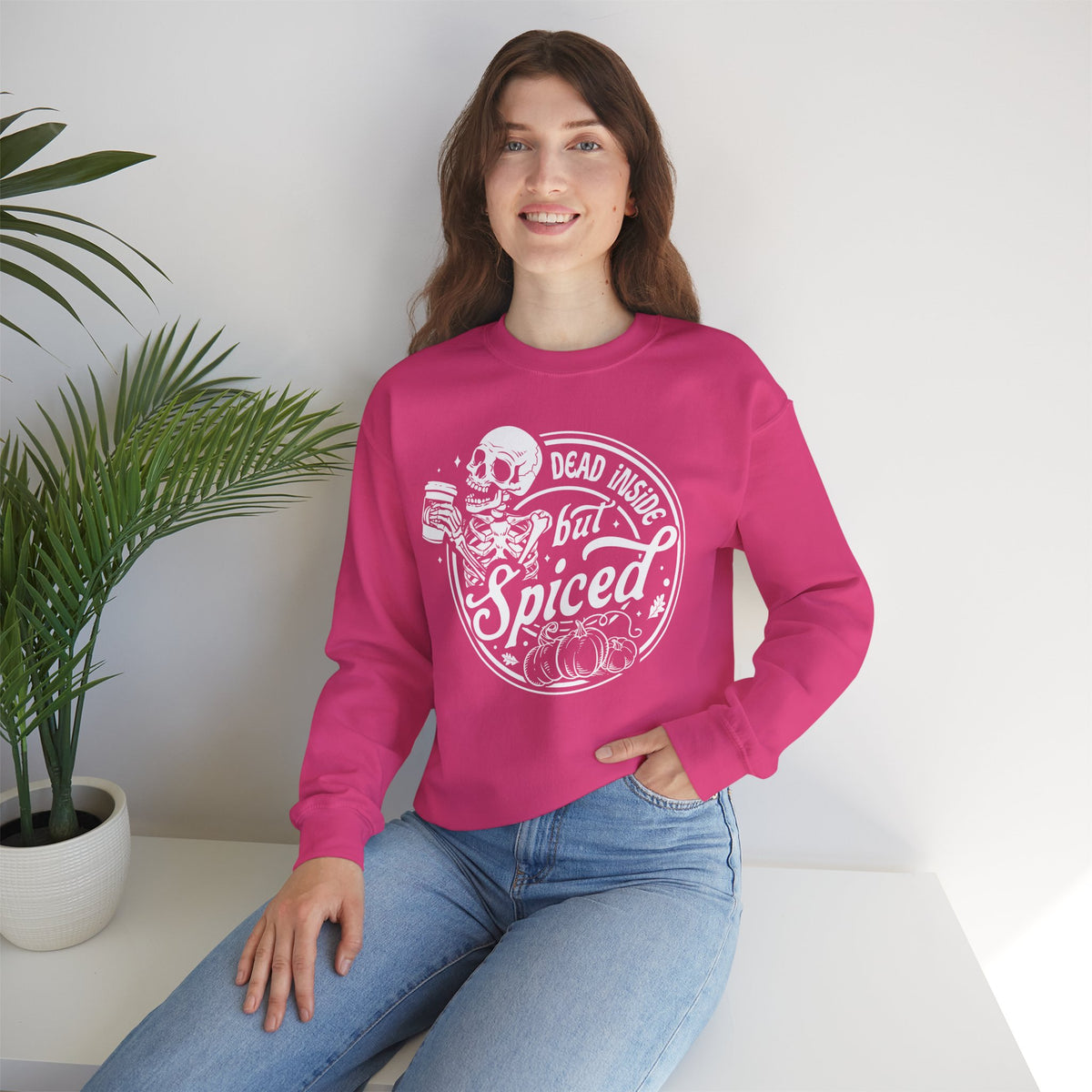 Dead Inside but Spiced Unisex Heavy Blend™ Crewneck Sweatshirt