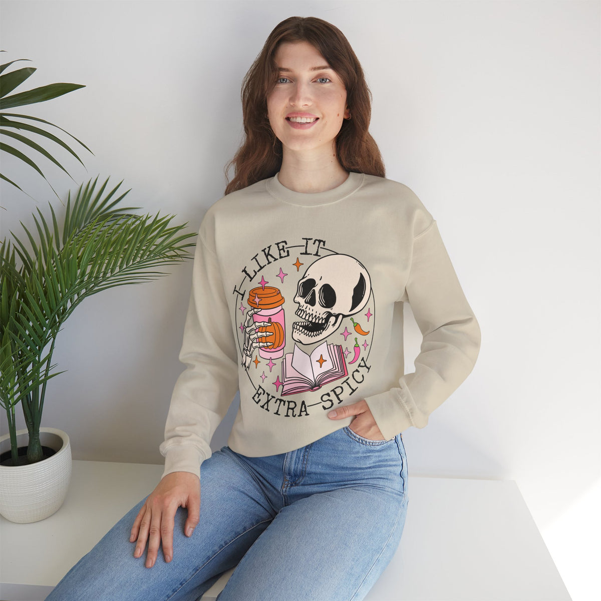 I Like It Extra Spicy Unisex Heavy Blend™ Crewneck Sweatshirt