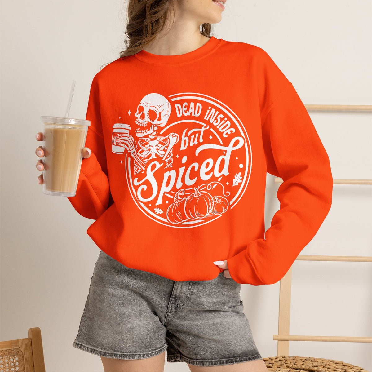 Dead Inside but Spiced Unisex Heavy Blend™ Crewneck Sweatshirt