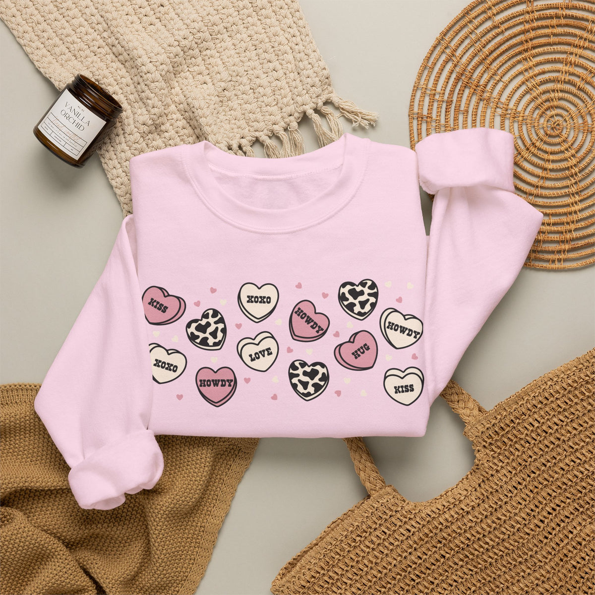 Cowboy Candy Hearts Unisex Heavy Blend™ Crewneck Sweatshirt