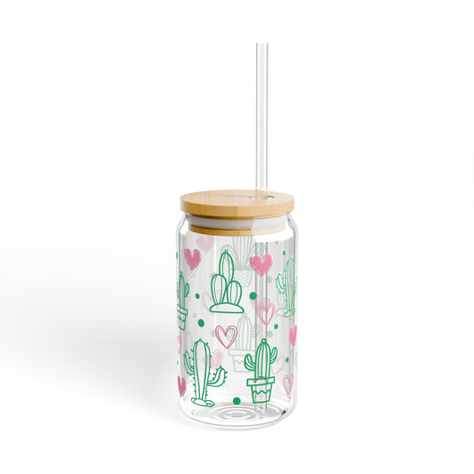 Cactus Love Sipper Glass, 16oz