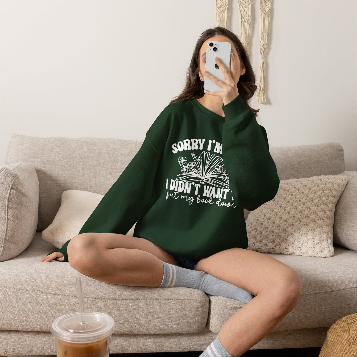 Sorry I'm Late I Didn't Want to Put My Book Down Unisex Heavy Blend™ Crewneck Sweatshirt