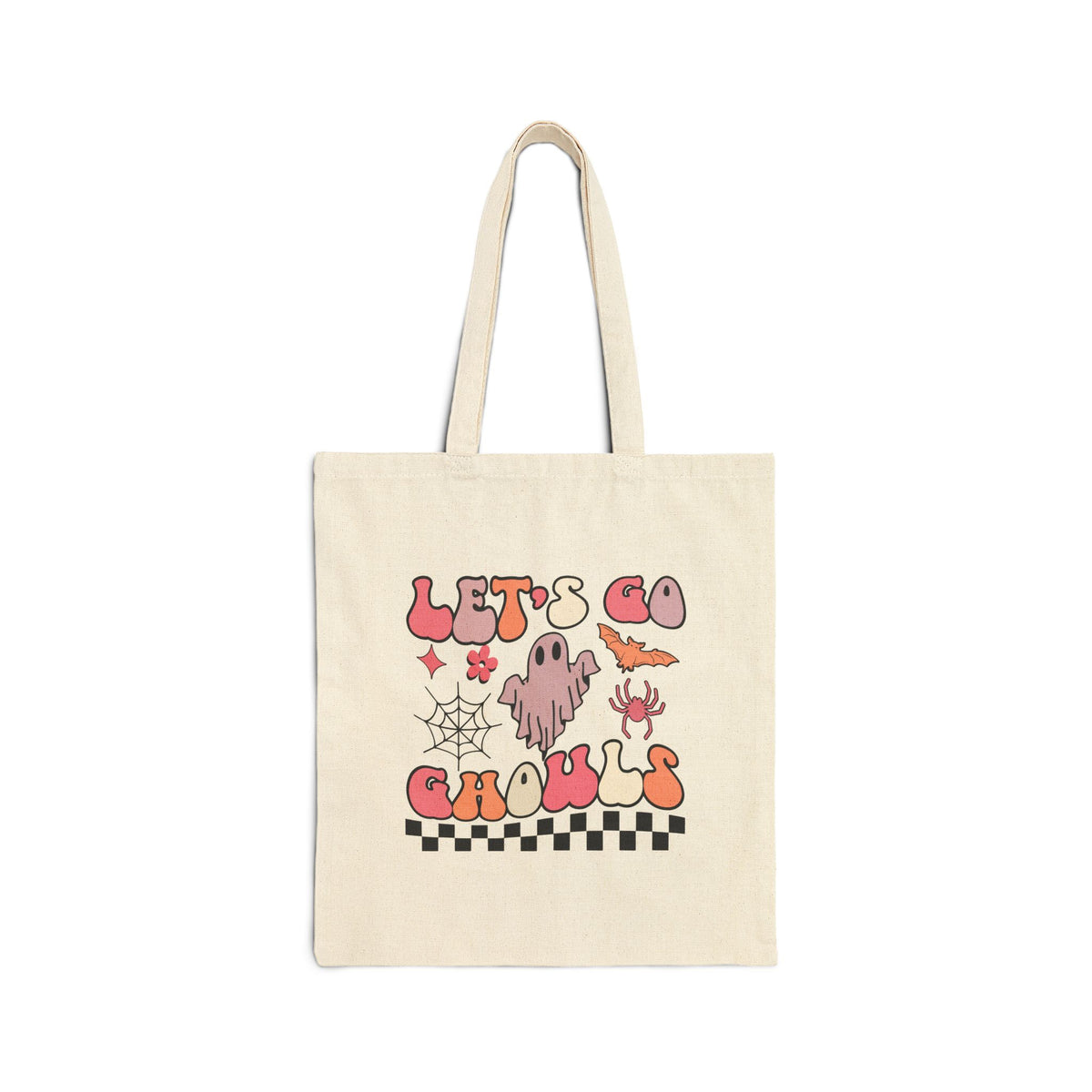 Let's Go Ghouls Cotton Canvas Tote Bag