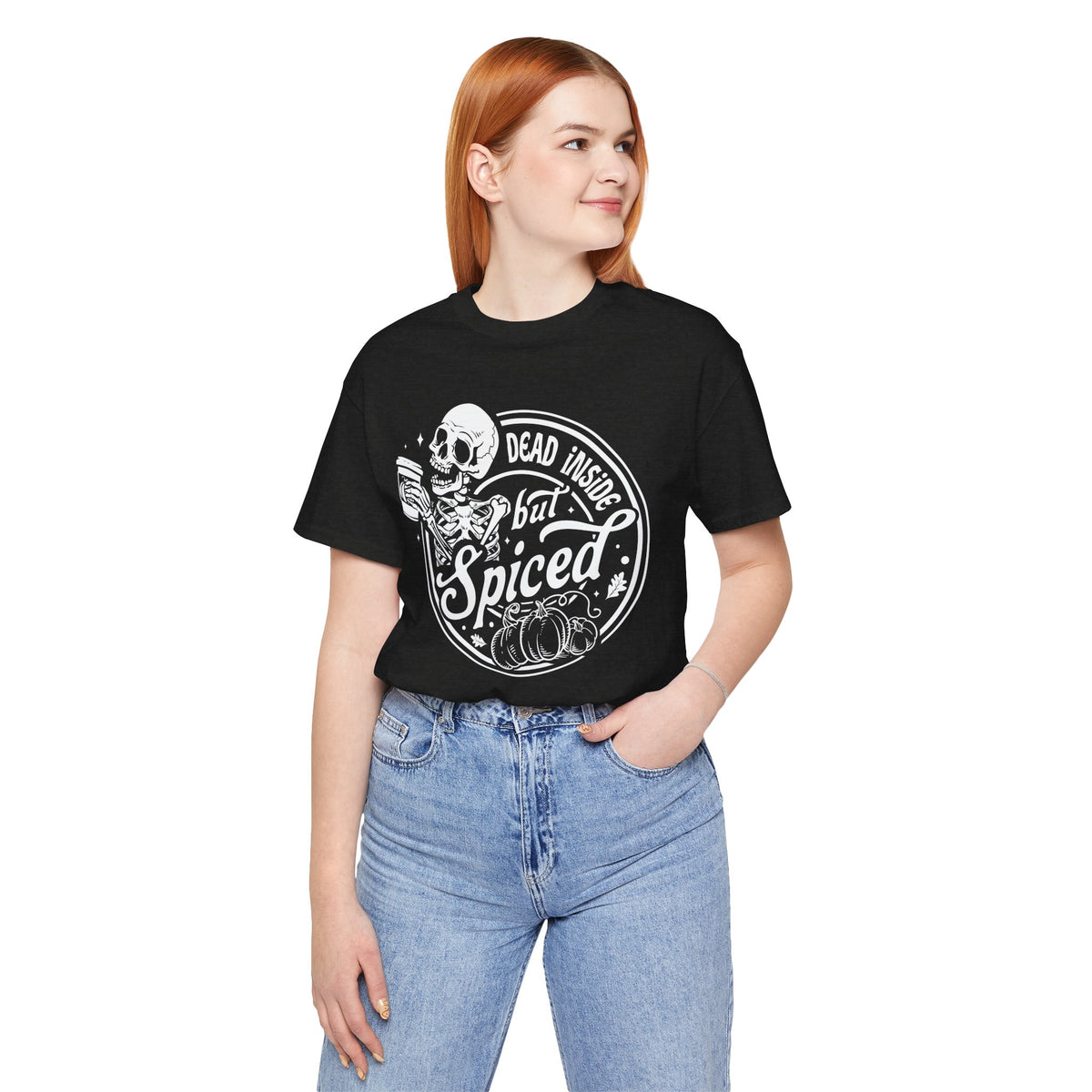 Dead Inside but Spiced Unisex Jersey Short Sleeve Tee