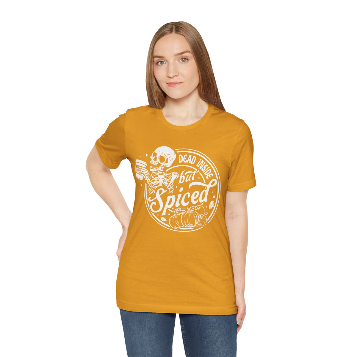 Dead Inside but Spiced Unisex Jersey Short Sleeve Tee