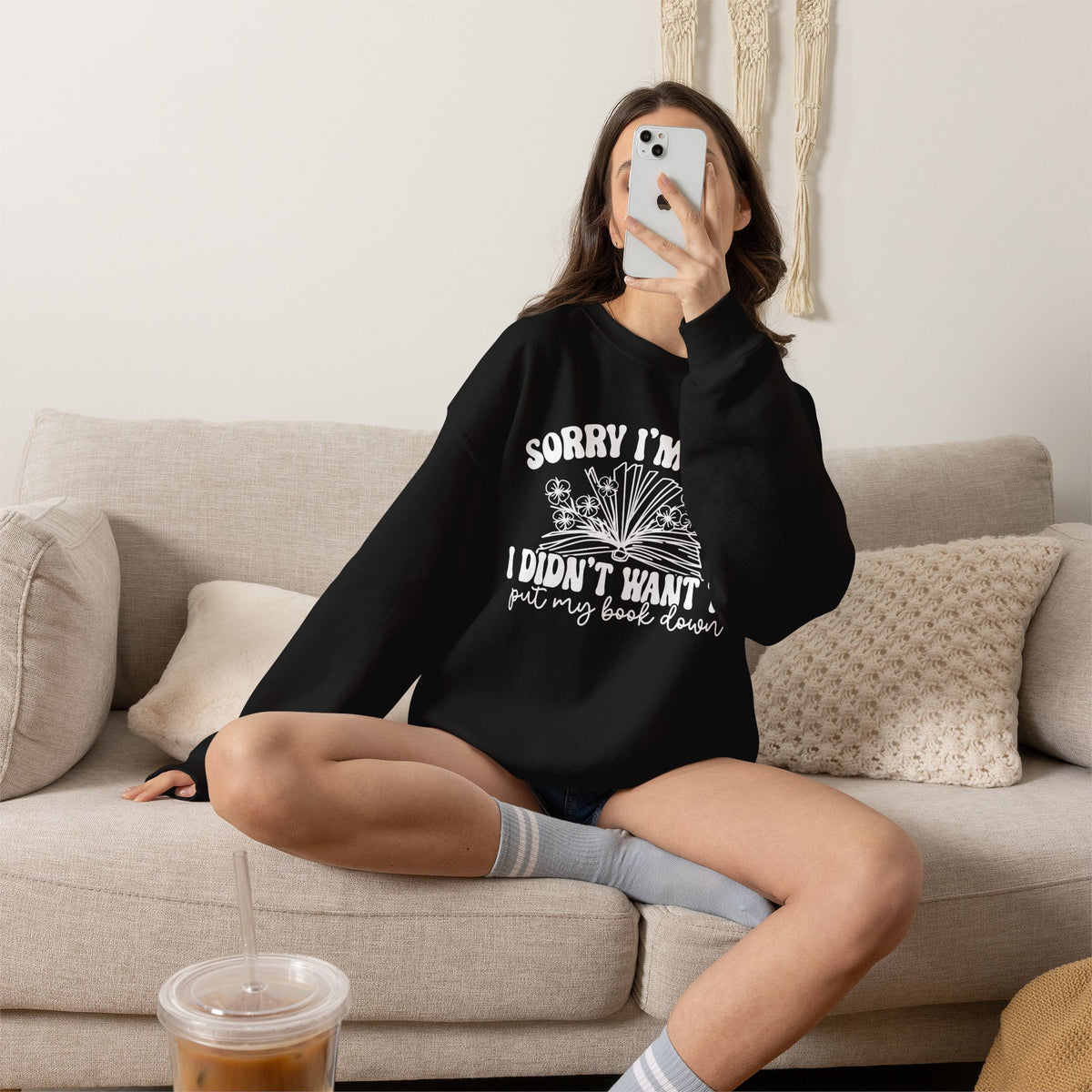 Sorry I'm Late I Didn't Want to Put My Book Down Unisex Heavy Blend™ Crewneck Sweatshirt