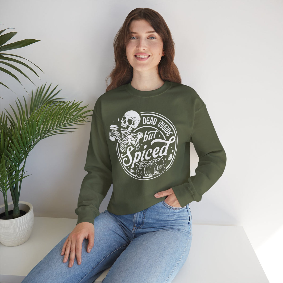 Dead Inside but Spiced Unisex Heavy Blend™ Crewneck Sweatshirt