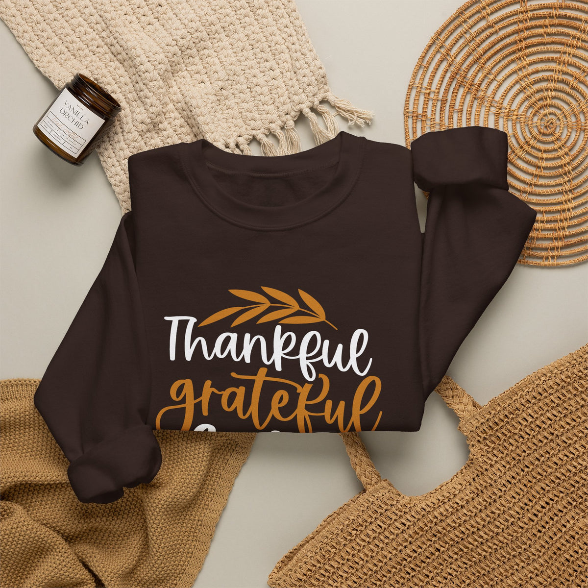 Thankful Grateful Blessed Unisex Heavy Blend™ Crewneck Sweatshirt