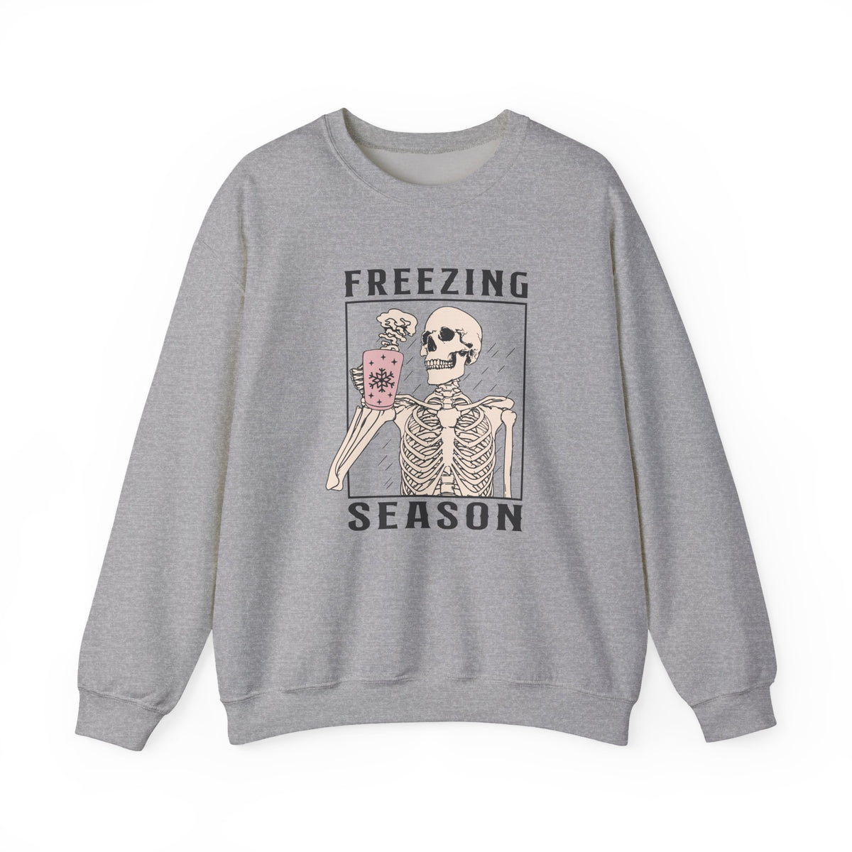 Freezing Season Skeleton Unisex Heavy Blend™ Crewneck Sweatshirt