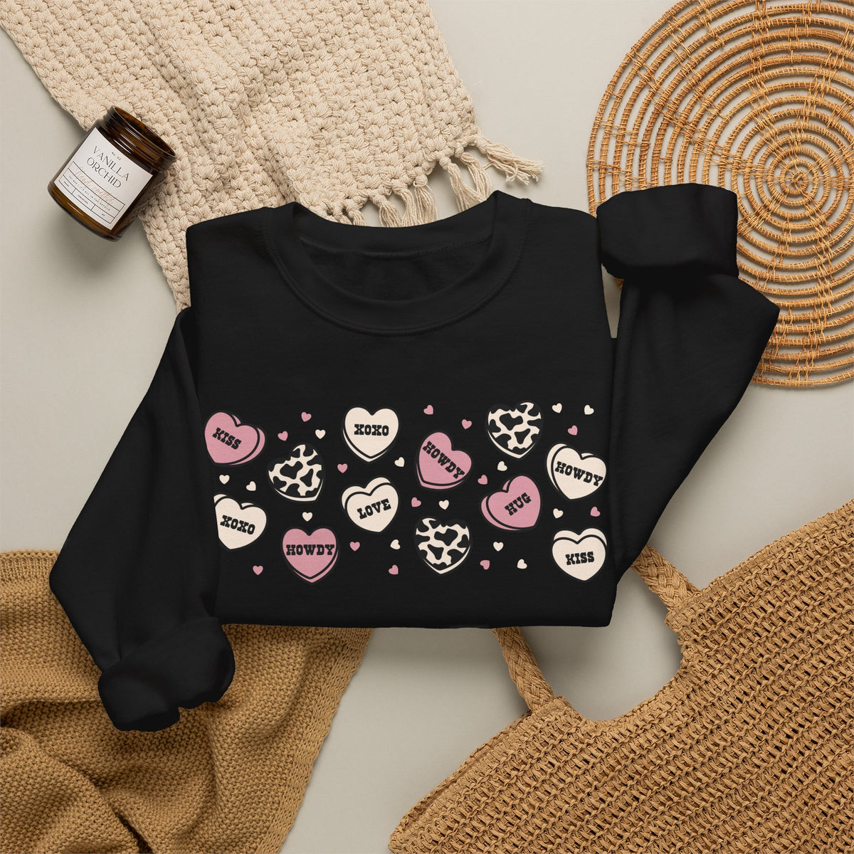 Cowboy Candy Hearts Unisex Heavy Blend™ Crewneck Sweatshirt