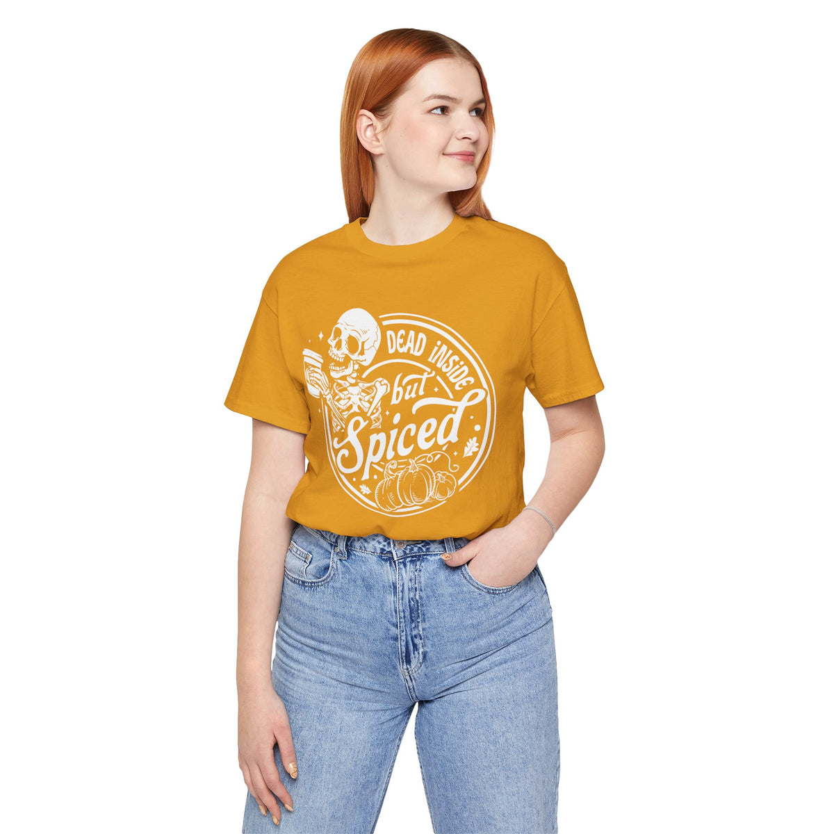 Dead Inside but Spiced Unisex Jersey Short Sleeve Tee