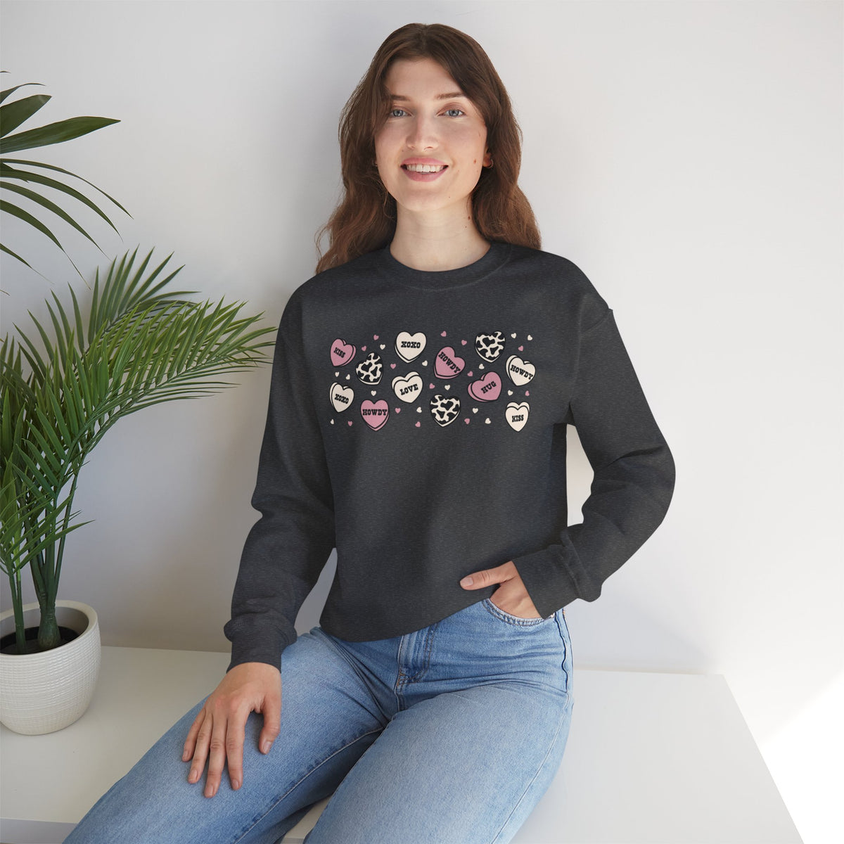 Cowboy Candy Hearts Unisex Heavy Blend™ Crewneck Sweatshirt