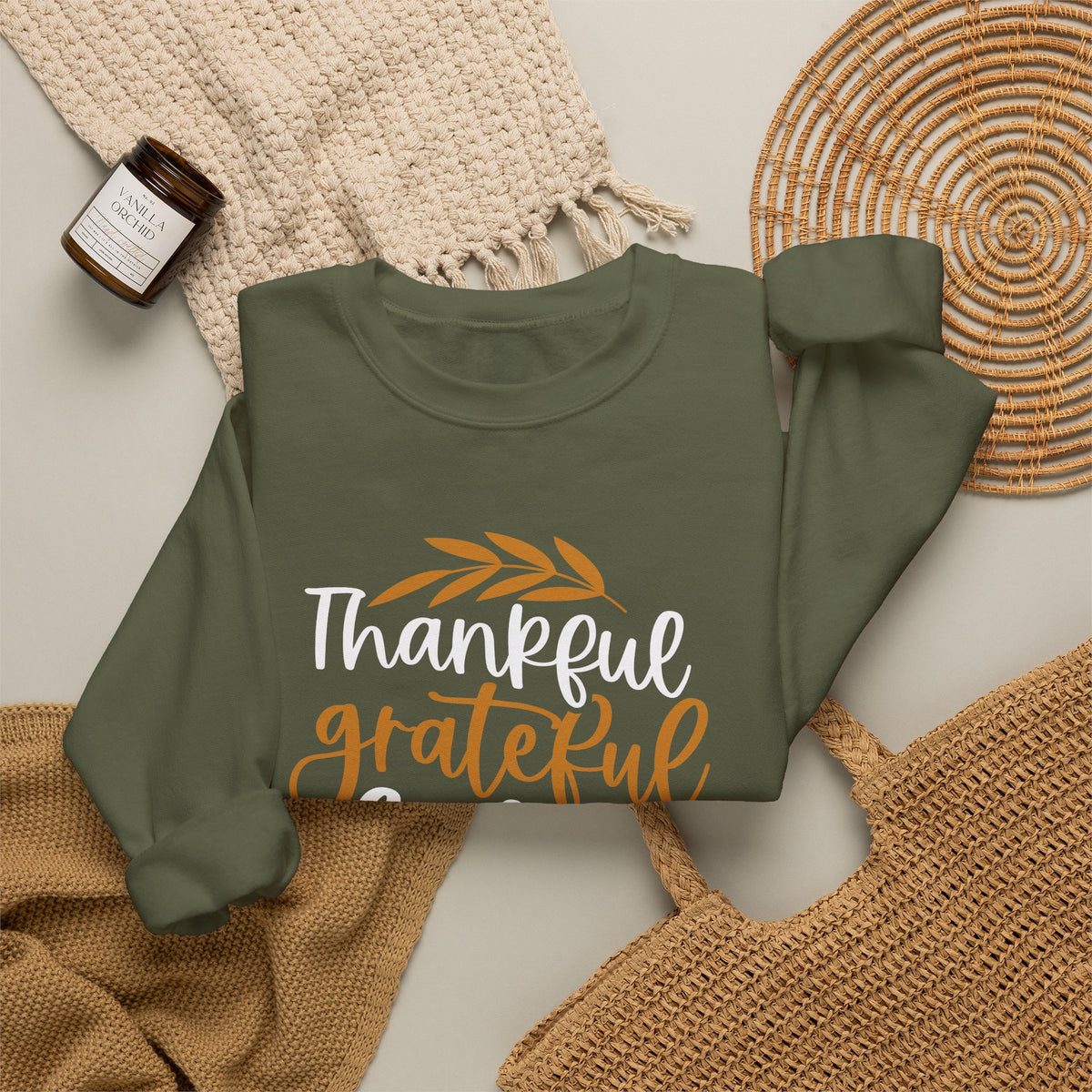 Thankful Grateful Blessed Unisex Heavy Blend™ Crewneck Sweatshirt