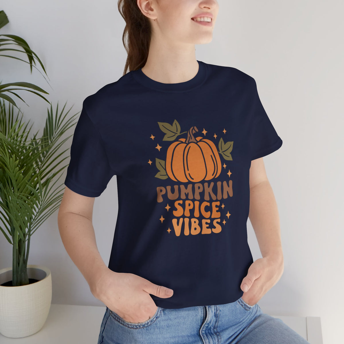 Pumpkin Spice Vibes Unisex Jersey Short Sleeve Tee