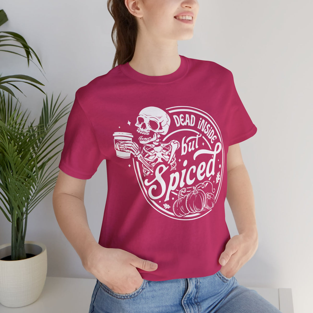 Dead Inside but Spiced Unisex Jersey Short Sleeve Tee