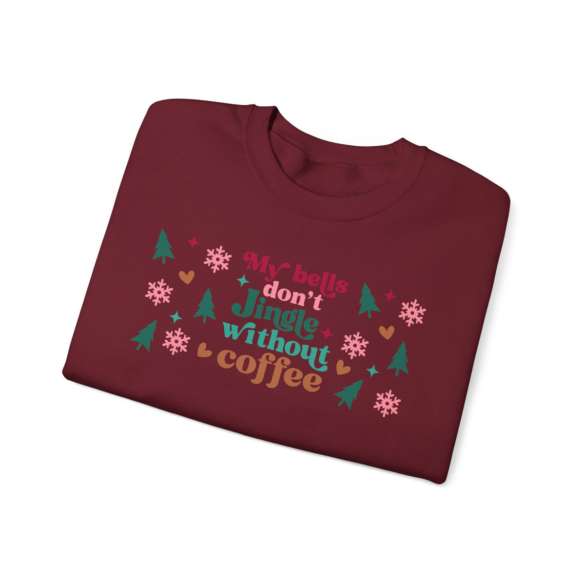 My Bells Don't Jingle without Coffee Unisex Heavy Blend™ Crewneck Sweatshirt