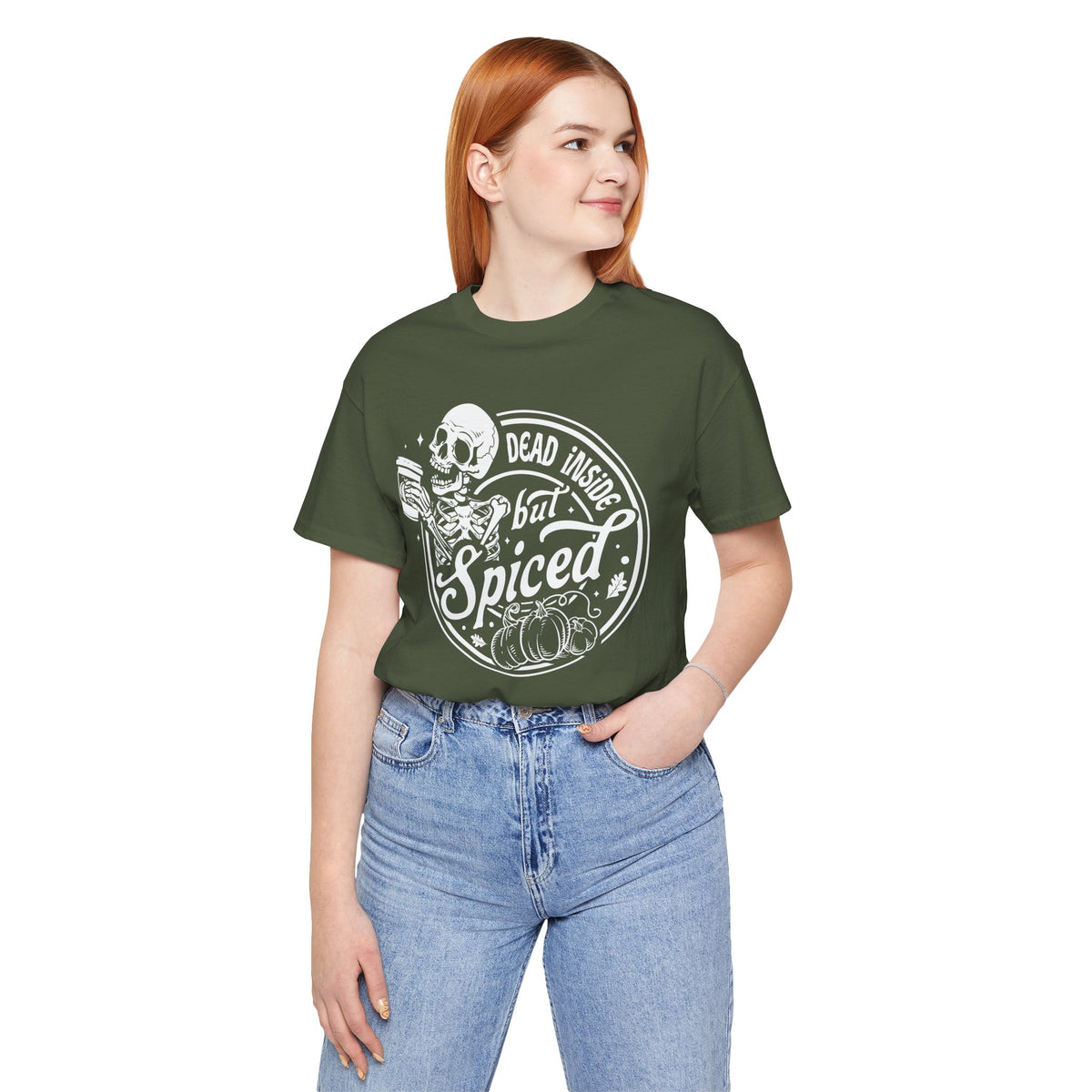 Dead Inside but Spiced Unisex Jersey Short Sleeve Tee