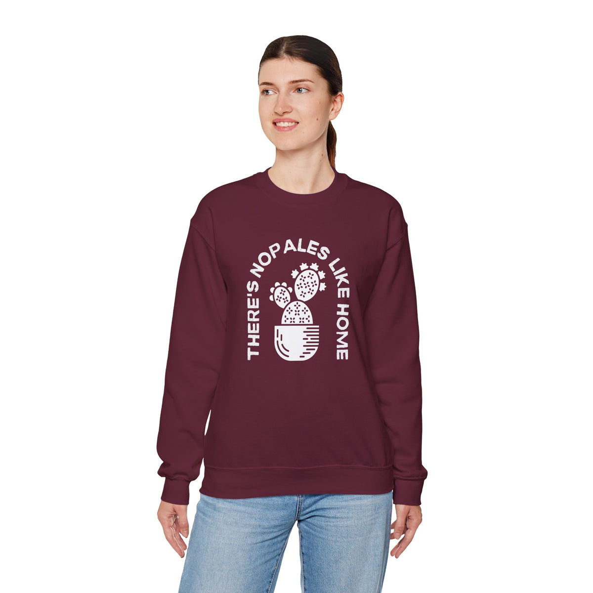 There's Nopales Like Home Unisex Heavy Blend™ Crewneck Sweatshirt