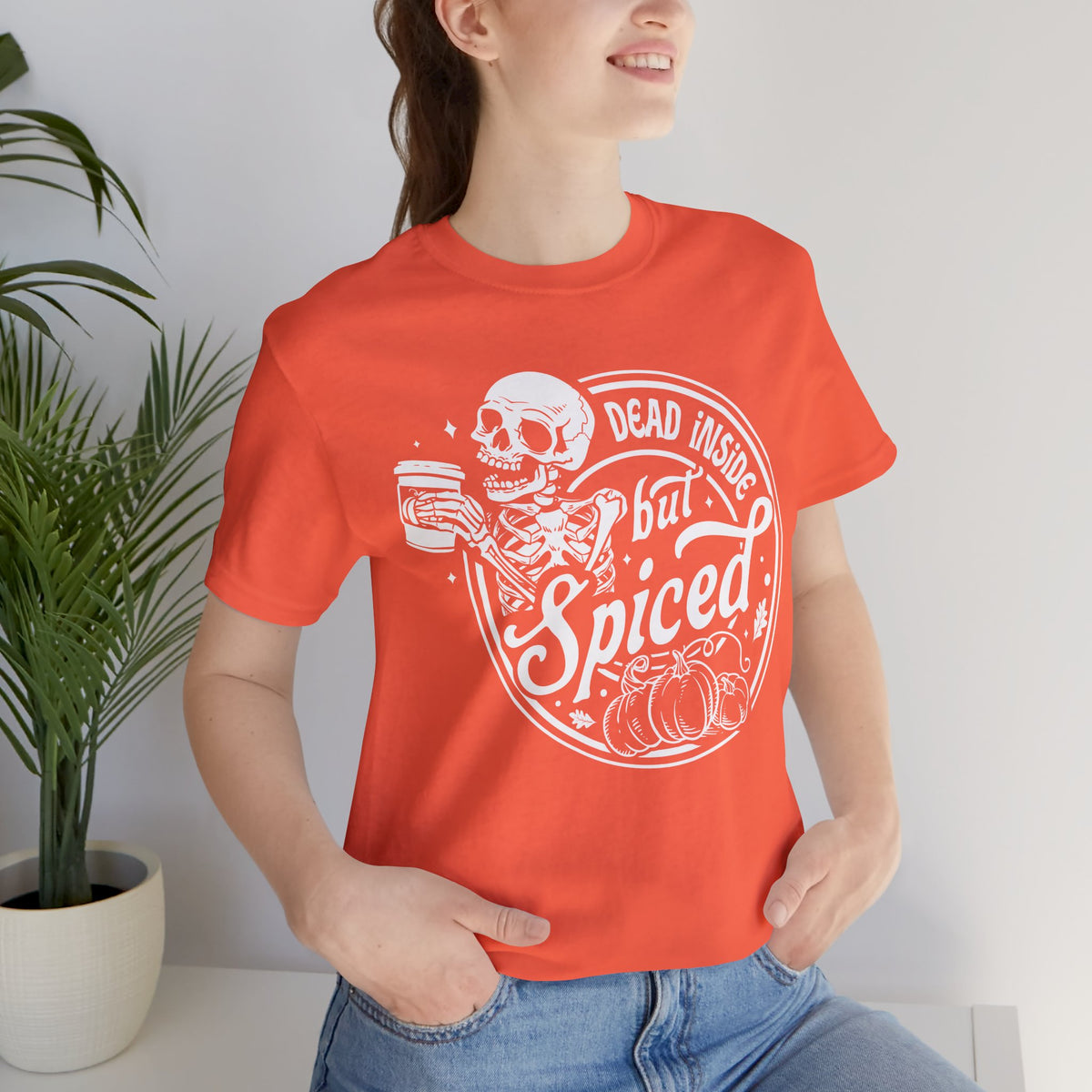 Dead Inside but Spiced Unisex Jersey Short Sleeve Tee