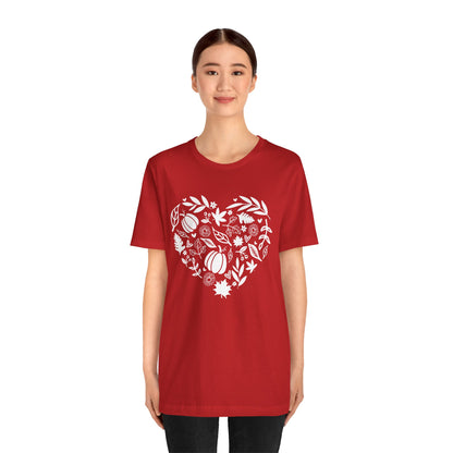 Fall Heart Unisex Jersey Short Sleeve Tee