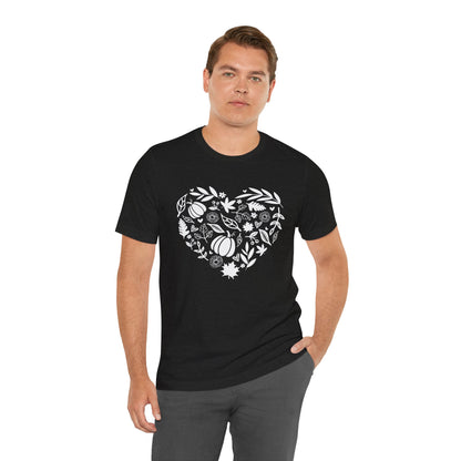 Fall Heart Unisex Jersey Short Sleeve Tee