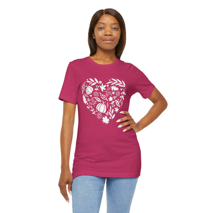 Fall Heart Unisex Jersey Short Sleeve Tee
