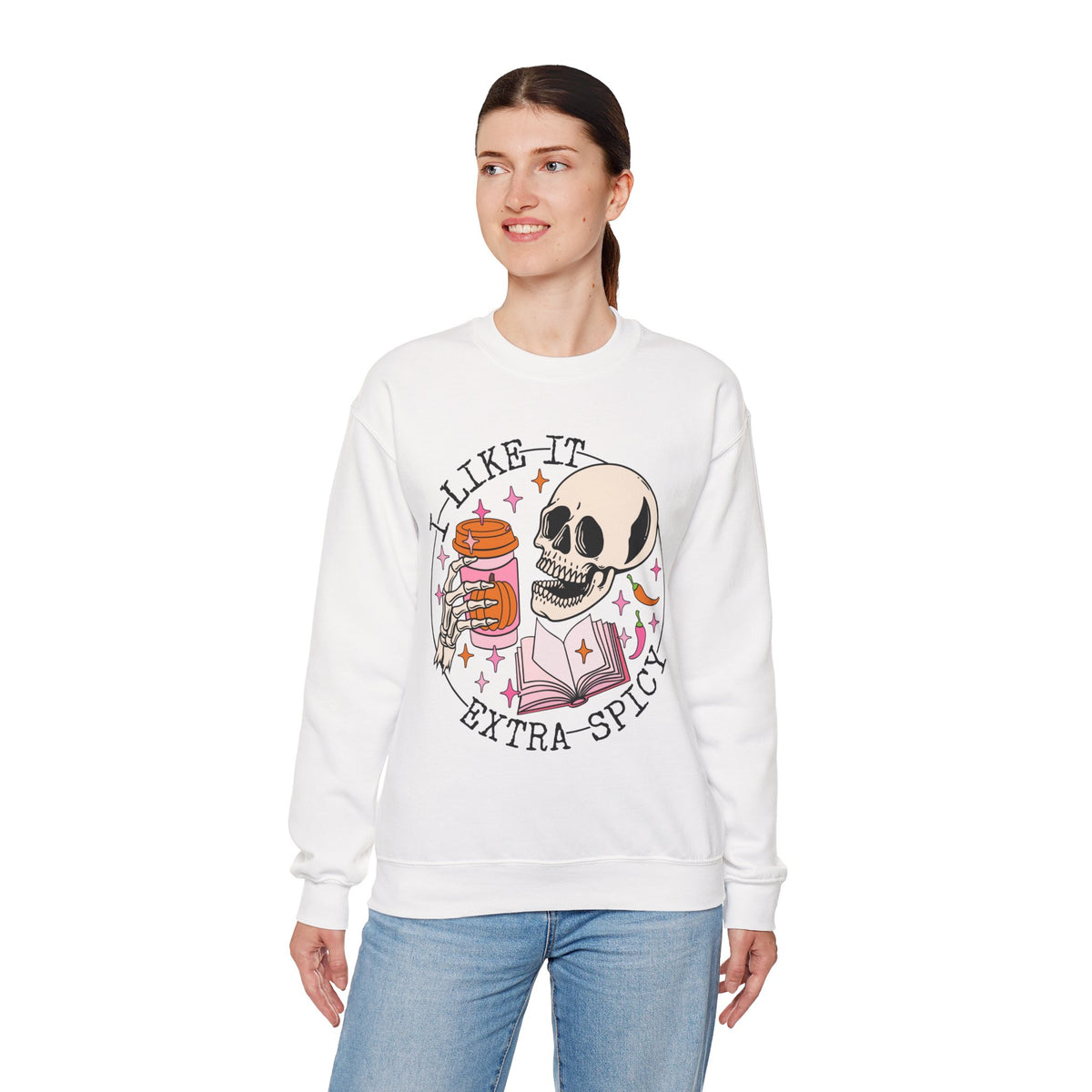I Like It Extra Spicy Unisex Heavy Blend™ Crewneck Sweatshirt