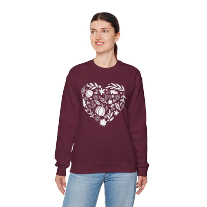 Fall Heart Unisex Heavy Blend™ Crewneck Sweatshirt