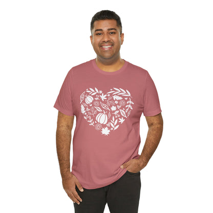 Fall Heart Unisex Jersey Short Sleeve Tee