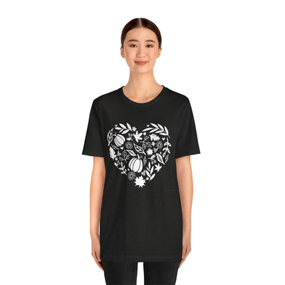 Fall Heart Unisex Jersey Short Sleeve Tee