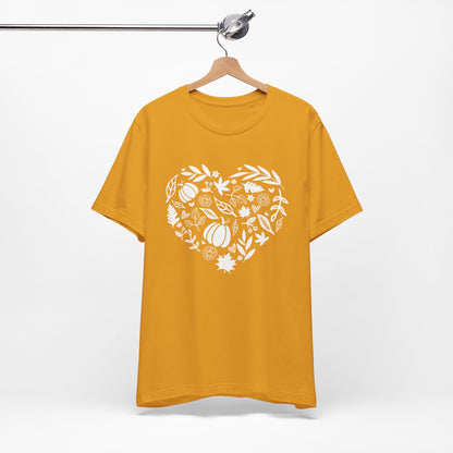 Fall Heart Unisex Jersey Short Sleeve Tee