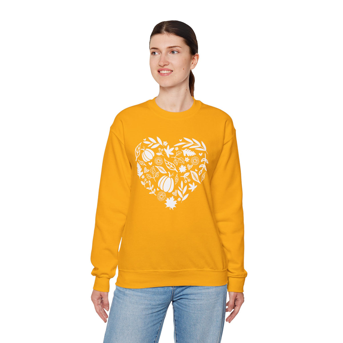Fall Heart Unisex Heavy Blend™ Crewneck Sweatshirt