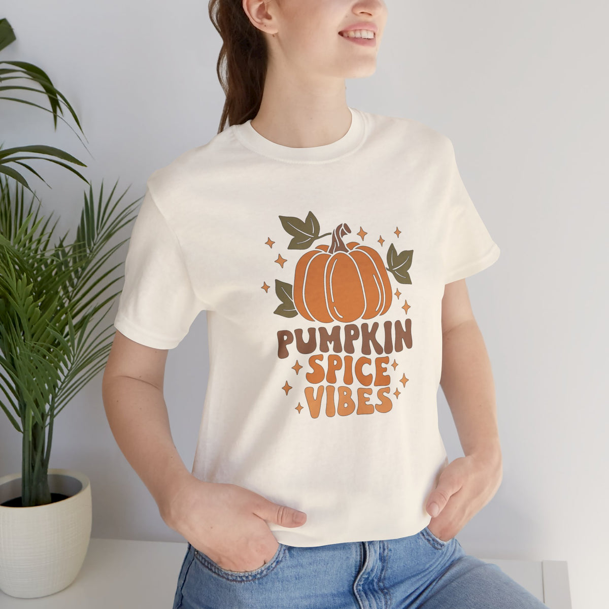 Pumpkin Spice Vibes Unisex Jersey Short Sleeve Tee