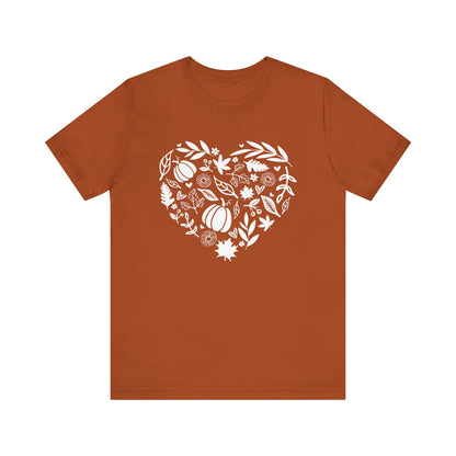 Fall Heart Unisex Jersey Short Sleeve Tee