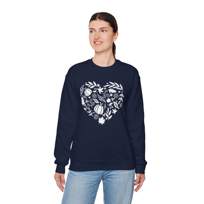 Fall Heart Unisex Heavy Blend™ Crewneck Sweatshirt