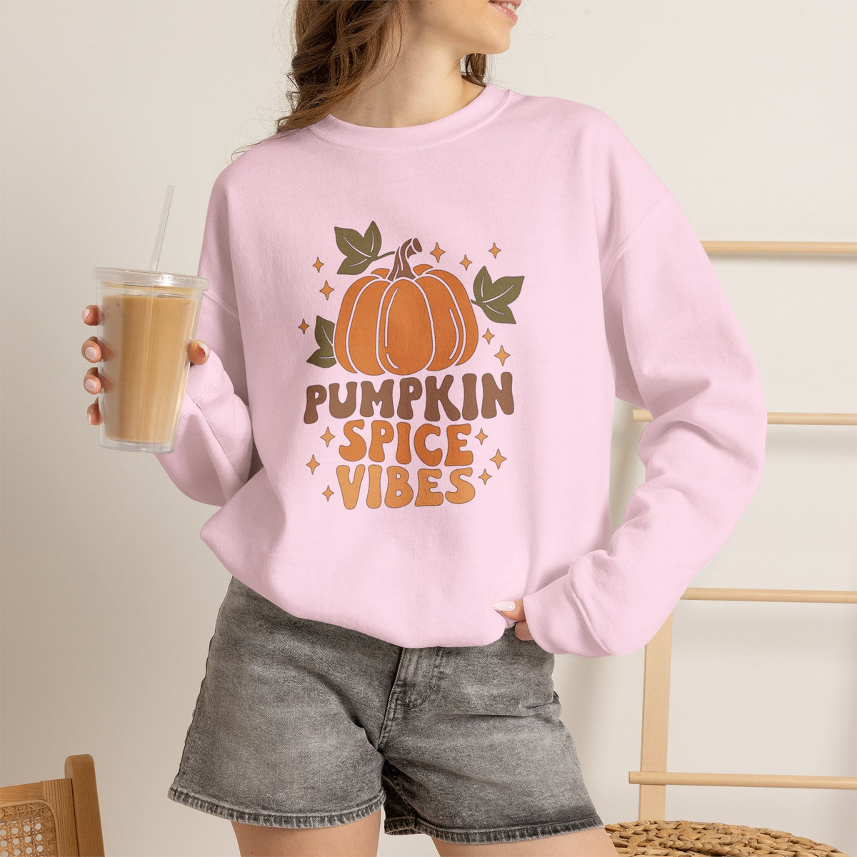 Pumpkin Spice Vibes Unisex Heavy Blend™ Crewneck Sweatshirt