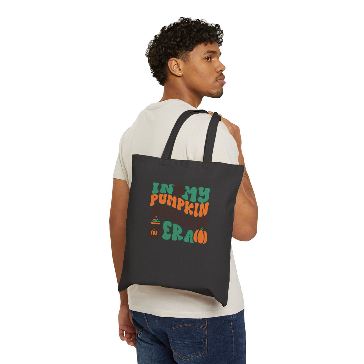 In My Pumpkin Spiced Era Cotton Canvas Tote Bag
