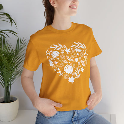 Fall Heart Unisex Jersey Short Sleeve Tee