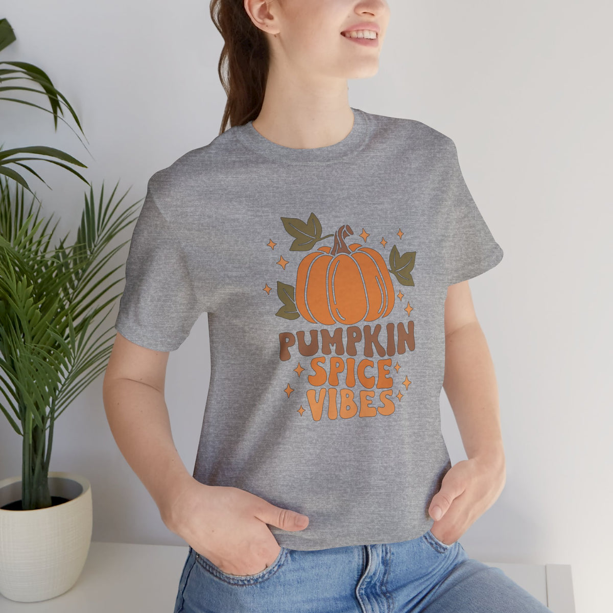 Pumpkin Spice Vibes Unisex Jersey Short Sleeve Tee