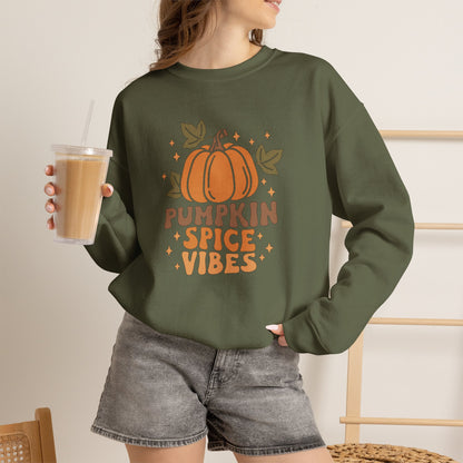 Pumpkin Spice Vibes Unisex Heavy Blend™ Crewneck Sweatshirt