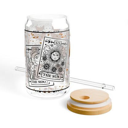 Sun and Moon Tarot Sipper Glass, 16oz