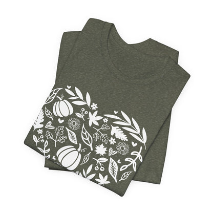 Fall Heart Unisex Jersey Short Sleeve Tee