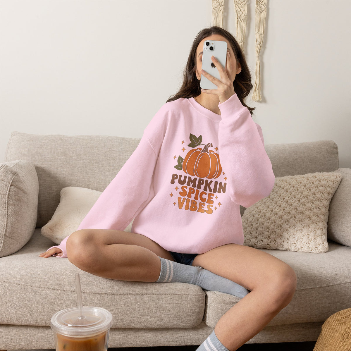 Pumpkin Spice Vibes Unisex Heavy Blend™ Crewneck Sweatshirt