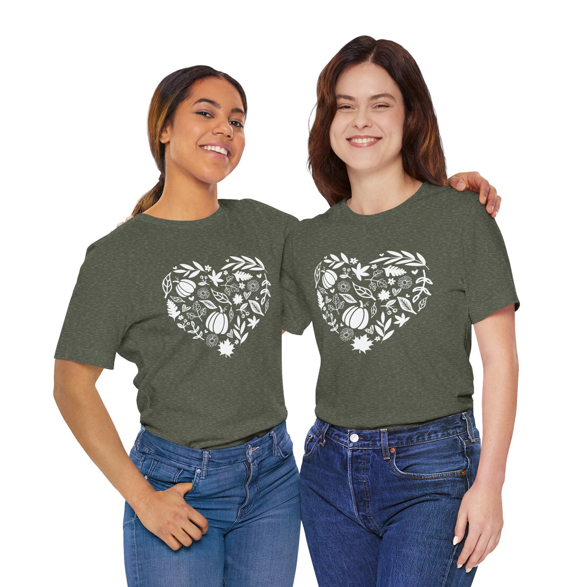 Fall Heart Unisex Jersey Short Sleeve Tee