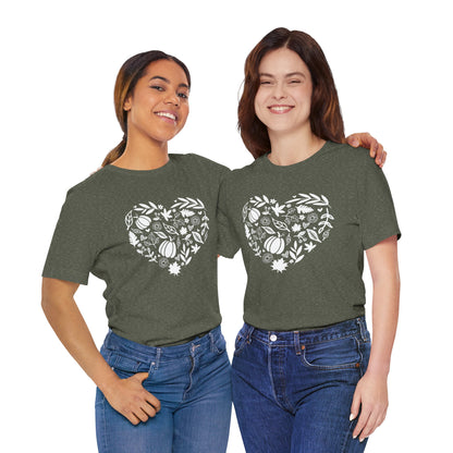 Fall Heart Unisex Jersey Short Sleeve Tee