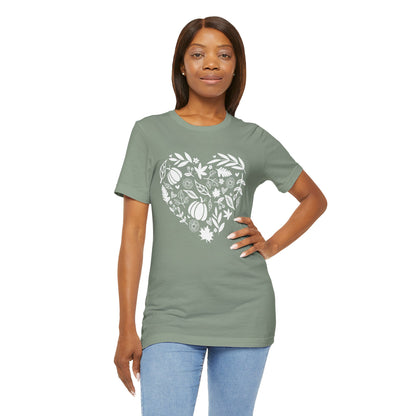 Fall Heart Unisex Jersey Short Sleeve Tee