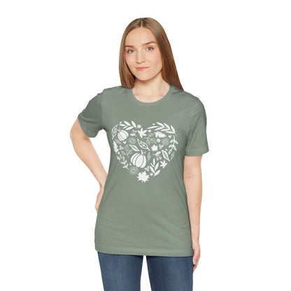 Fall Heart Unisex Jersey Short Sleeve Tee