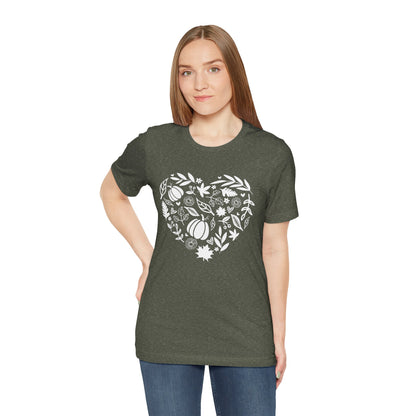 Fall Heart Unisex Jersey Short Sleeve Tee