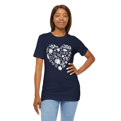 Fall Heart Unisex Jersey Short Sleeve Tee
